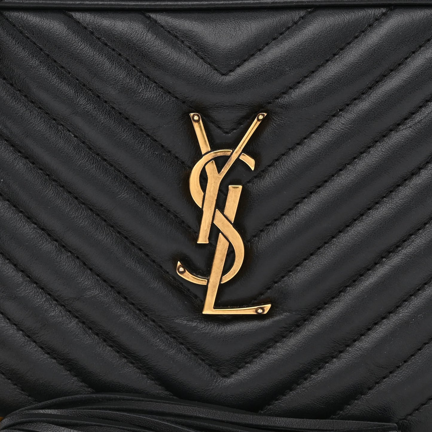 Calfskin Matelasse Monogram Lou Camera Bag Black