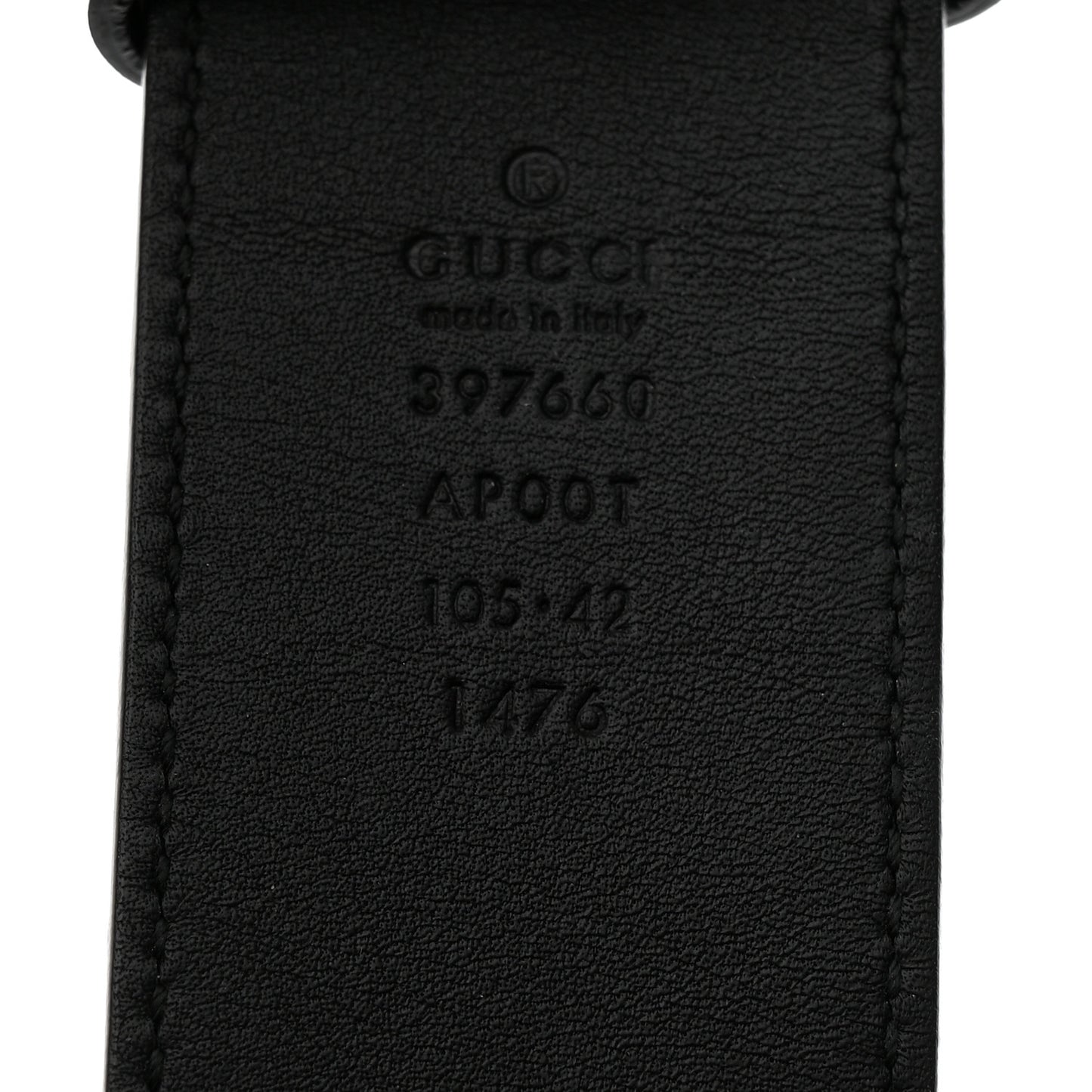 Moon Calfskin Double G 40mm Belt 105 42 Black