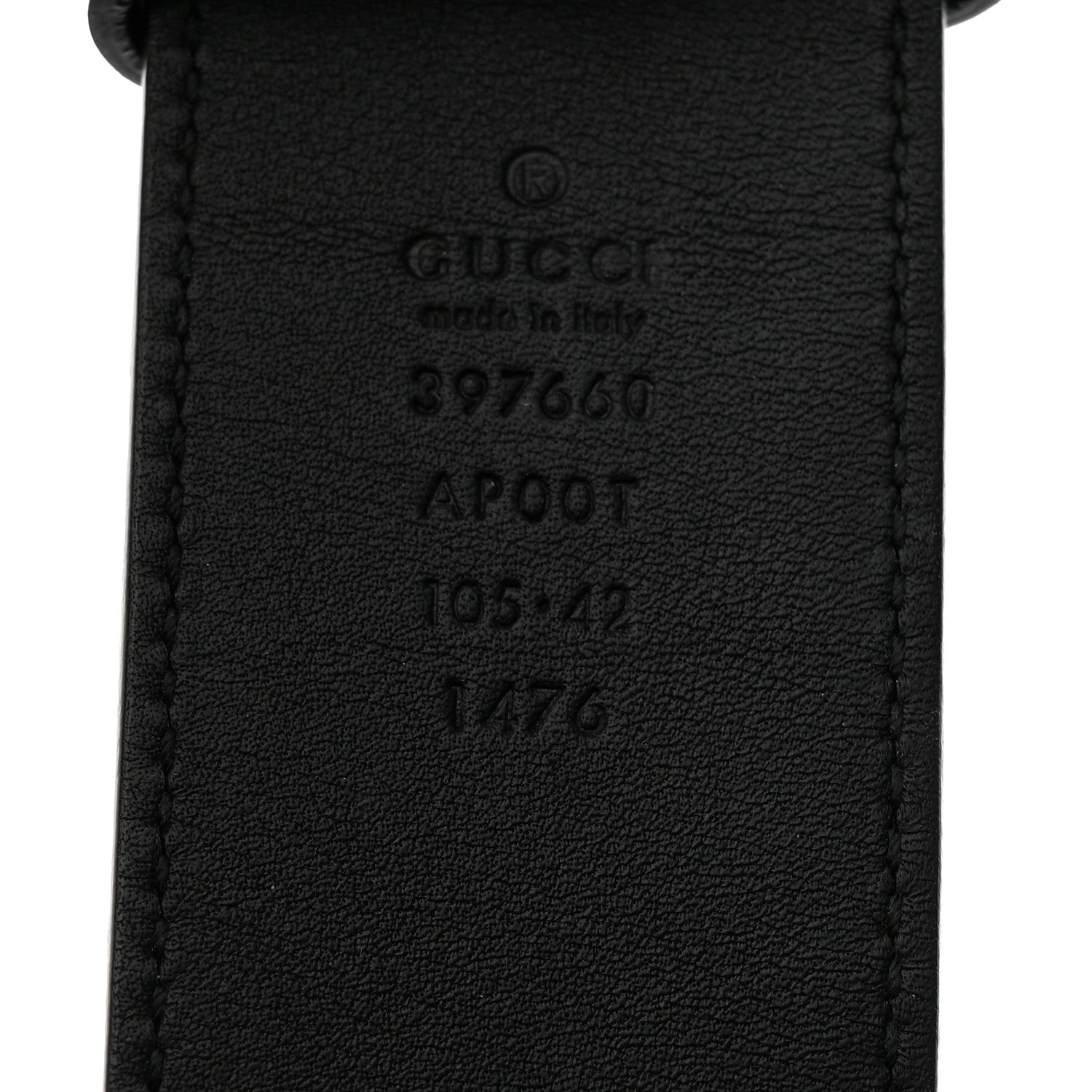 Gucci Moon Calfskin Double G 40mm Belt 105 42 Black 3 of 6