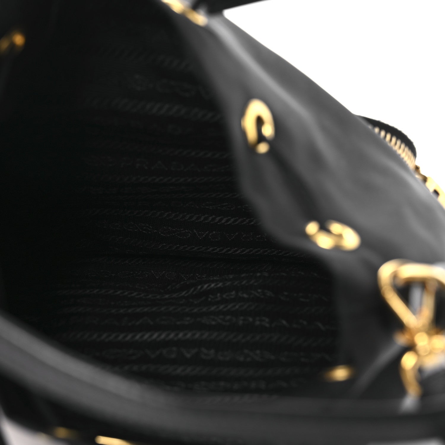 Prada Saffiano Tessuto Nylon Mini Bucket Crossbody Bag Black 5 of 14