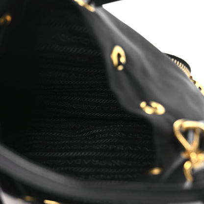 Prada Saffiano Tessuto Nylon Mini Bucket Crossbody Bag Black 5 of 14