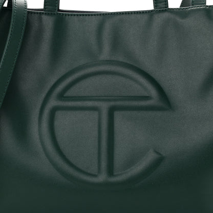 Telfar Vegan Leather Medium Shopping Bag Dark Olive 9 of 12