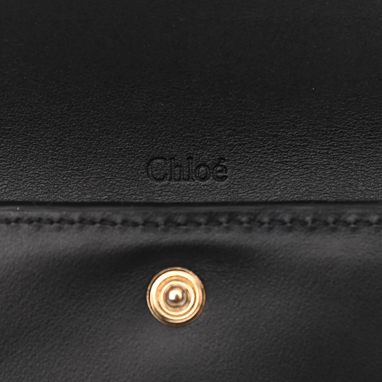 Chloe Grained Calfskin Small Aby Tri-Fold Wallet Black 7 of 10