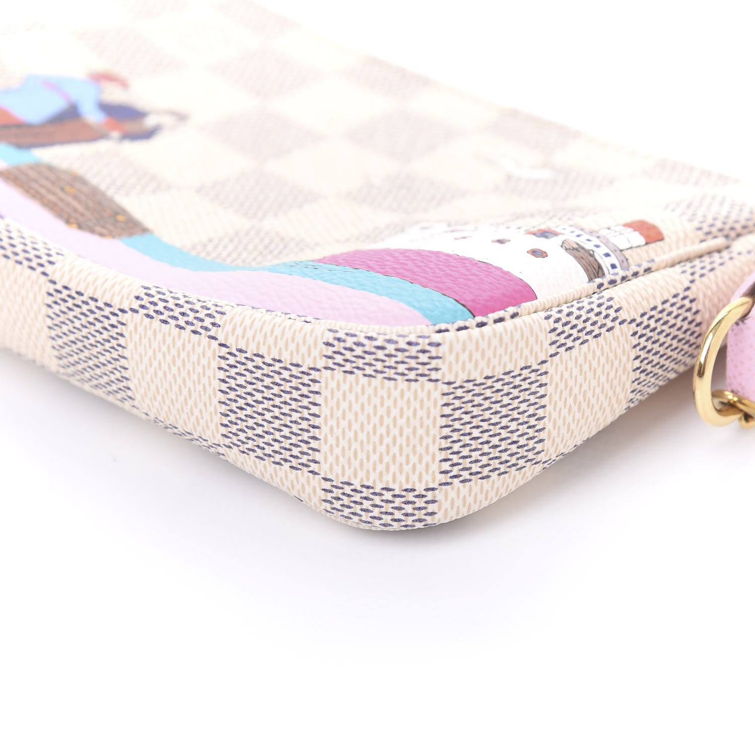 Louis Vuitton Damier Azur 2016 Christmas Animation Mini Pochette Accessories 7 of 11