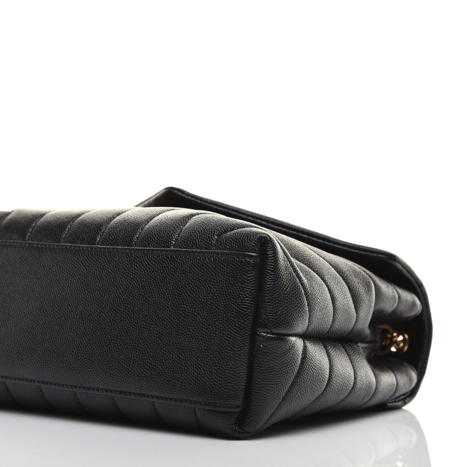 Saint Laurent Grain de Poudre Calfskin Y Quilted Monogram Small Loulou Chain Satchel Black 8 of 8
