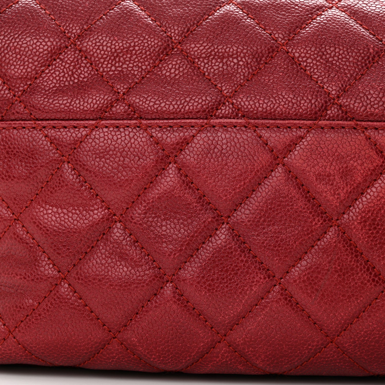Chanel Iridescent Caviar Quilted Large Chic Flap Red 12 of 14