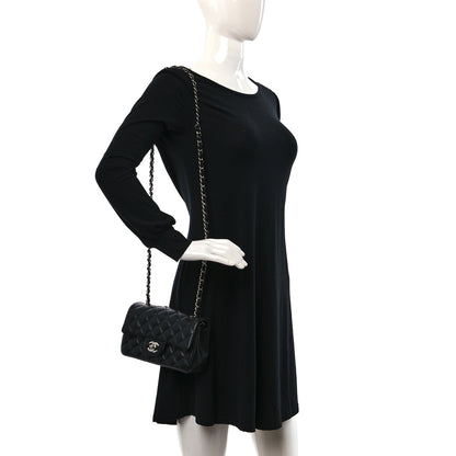 Chanel Lambskin Quilted Mini Rectangular Flap Black 3 of 10