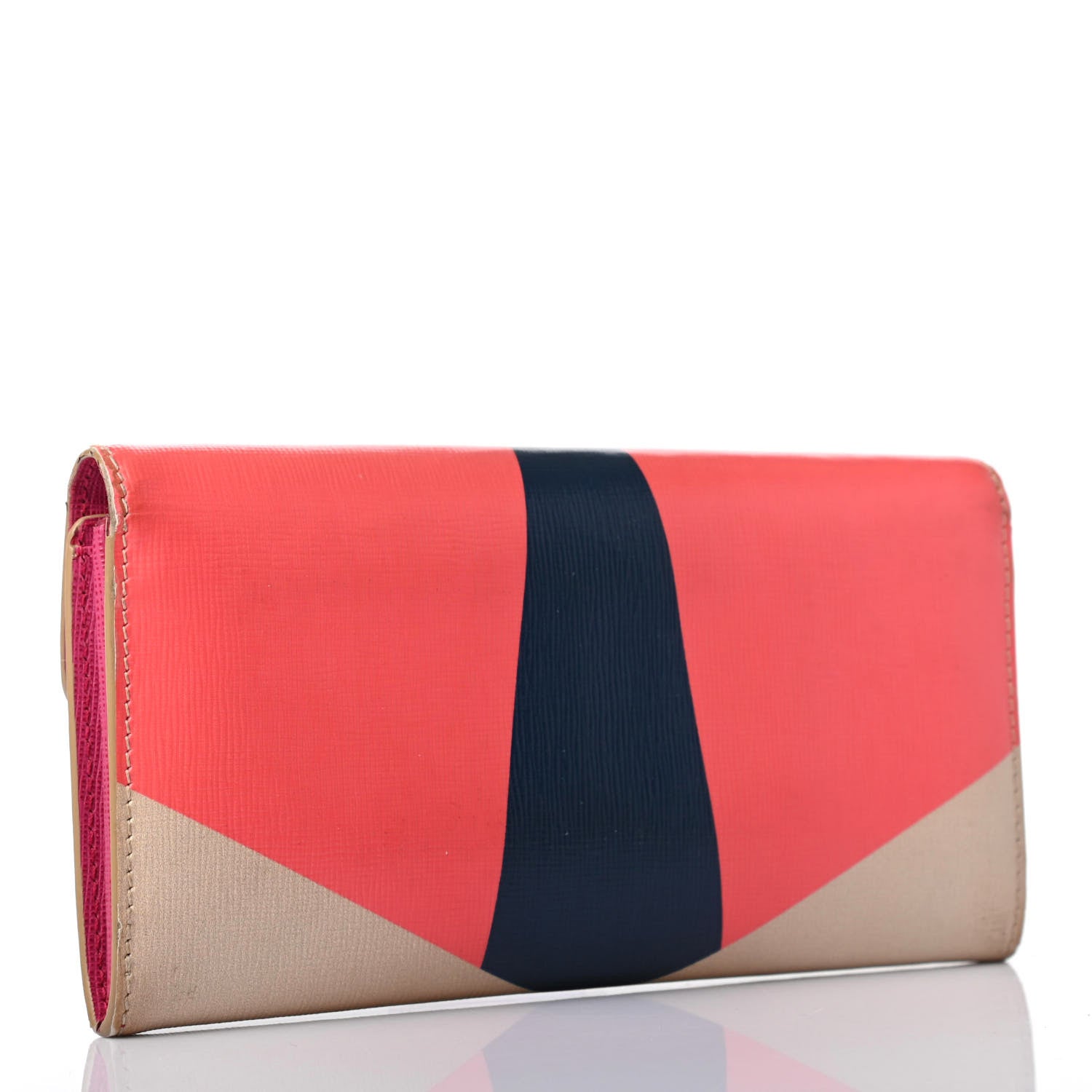 Fendi Vitello Elite Crystal Eye Monster Simply Continental Wallet Bellini Multicolor 2 of 4