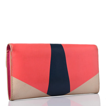 Fendi Vitello Elite Crystal Eye Monster Simply Continental Wallet Bellini Multicolor 2 of 4