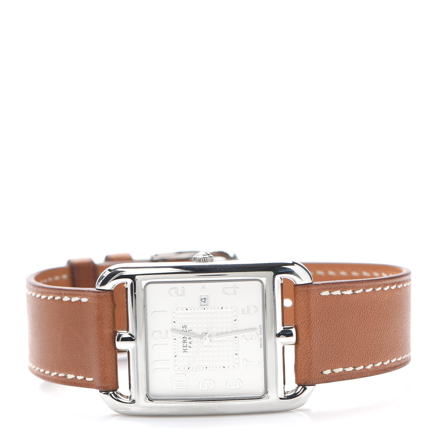 Hermes Stainless Steel Barenia 29mm Cape Cod Quartz Watch Fauve 2 of 7