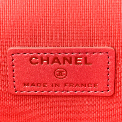 Chanel Lambskin Quilted Ombre Top Handle Mini Vanity Case With Chain Coral 6 of 11