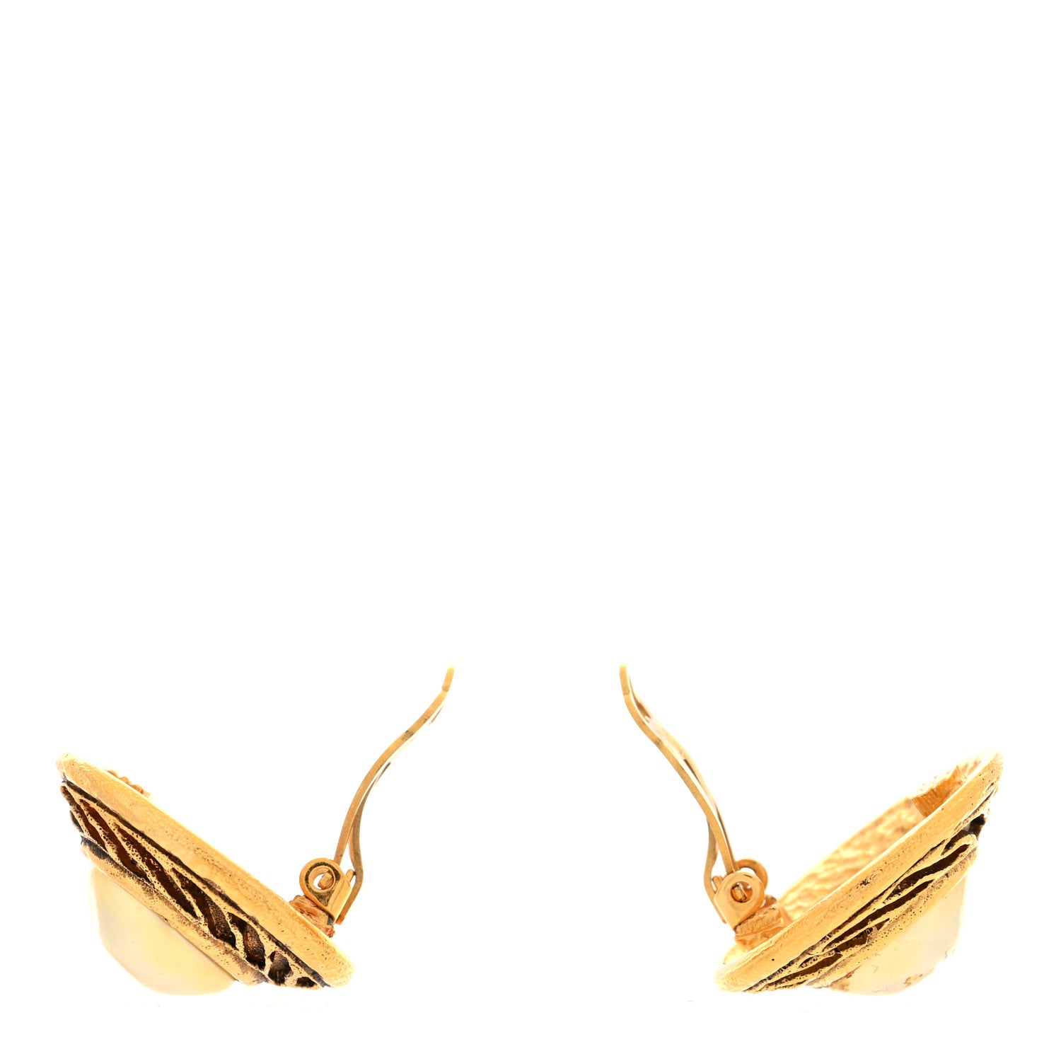 Chanel Pearl Clip On Earrings Gold 3 of 4