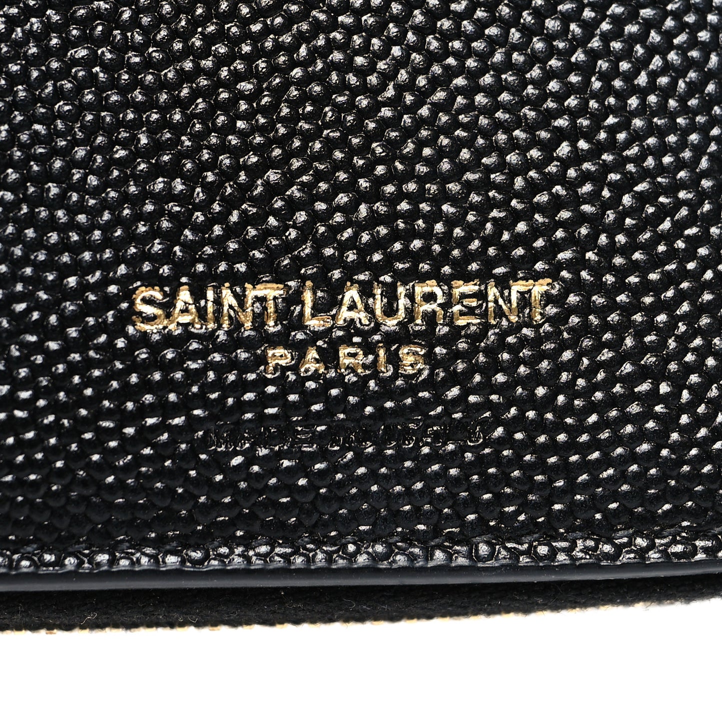 Grain De Poudre Matelasse Chevron Monogram Compact Zip Around Wallet Black