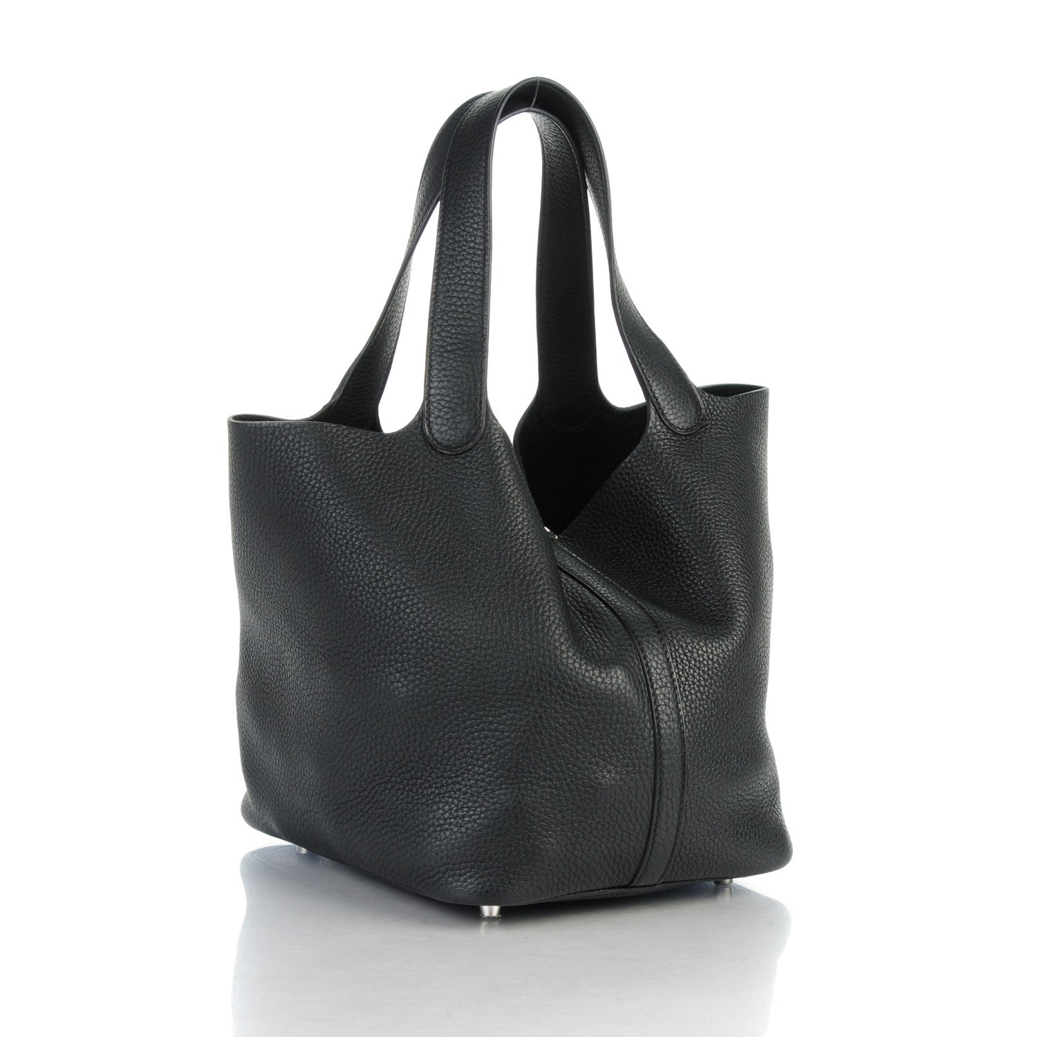 Hermes Taurillon Clemence Picotin Lock 22 MM Black 3 of 7