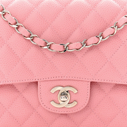 Chanel Caviar Quilted Medium Double Flap Pink 8 of 10