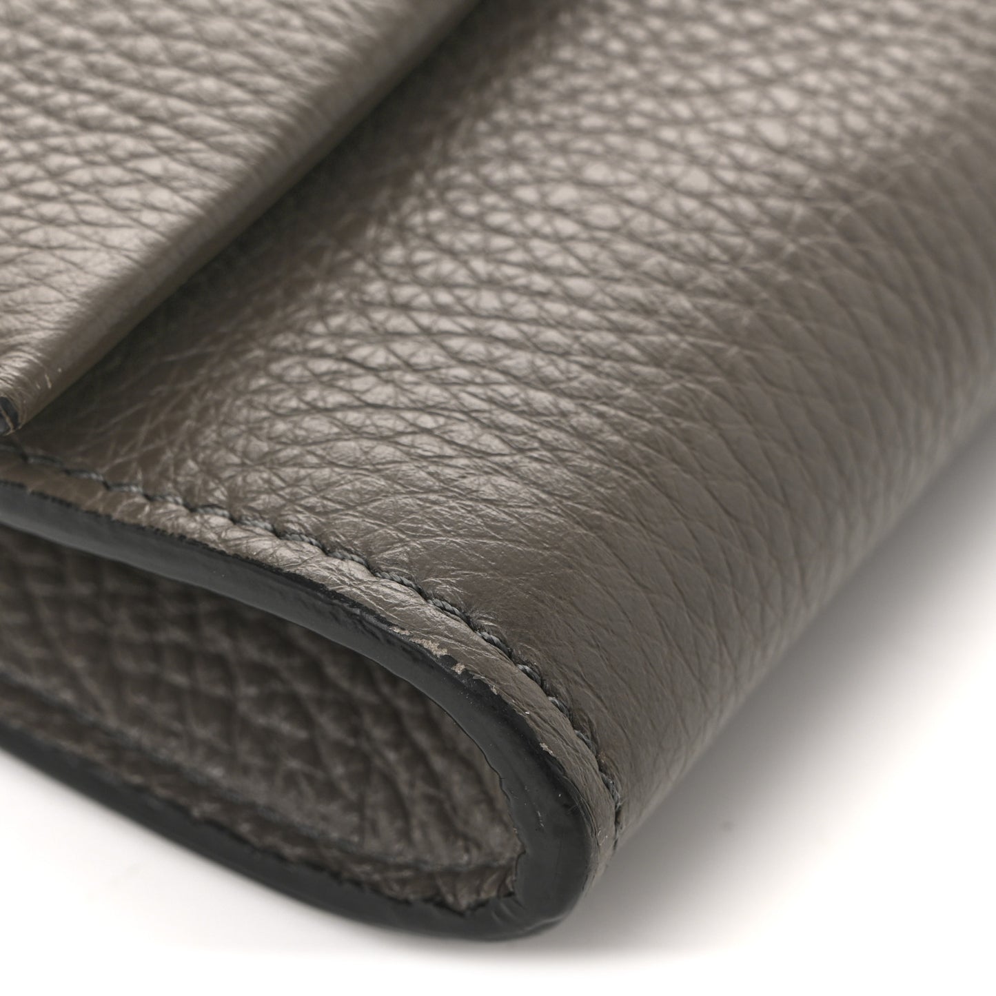 Pebbled Calfskin Alix Zip + Padlock Crossbody Grey
