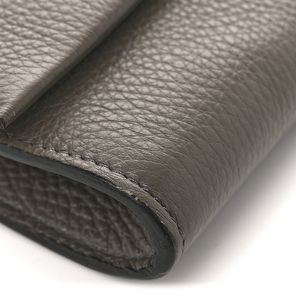 Tom Ford Pebbled Calfskin Alix Zip + Padlock Crossbody Grey 13 of 14