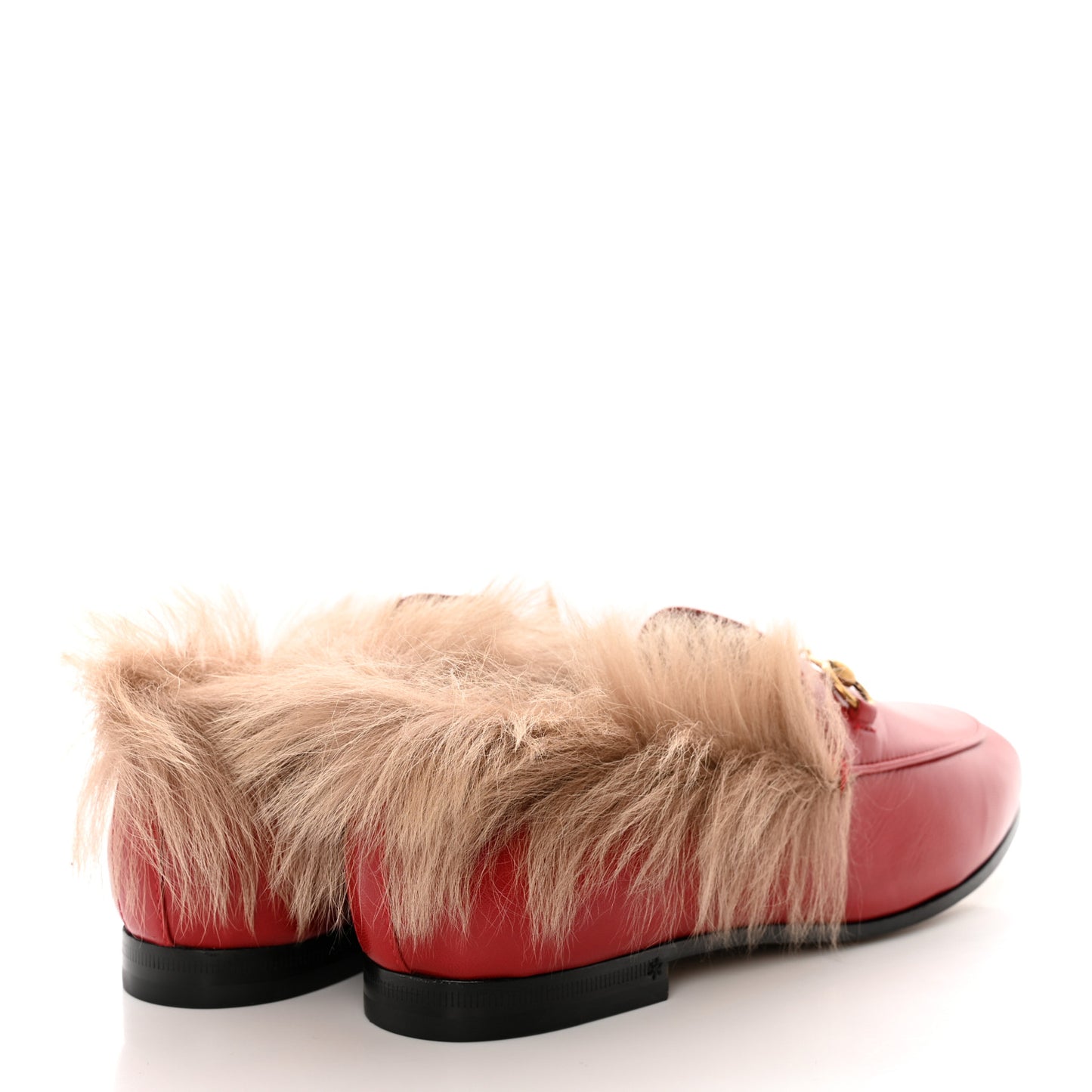 Malaga Kid Fur Womens Jordaan Loafers 37.5 Hibiscus Red Natural