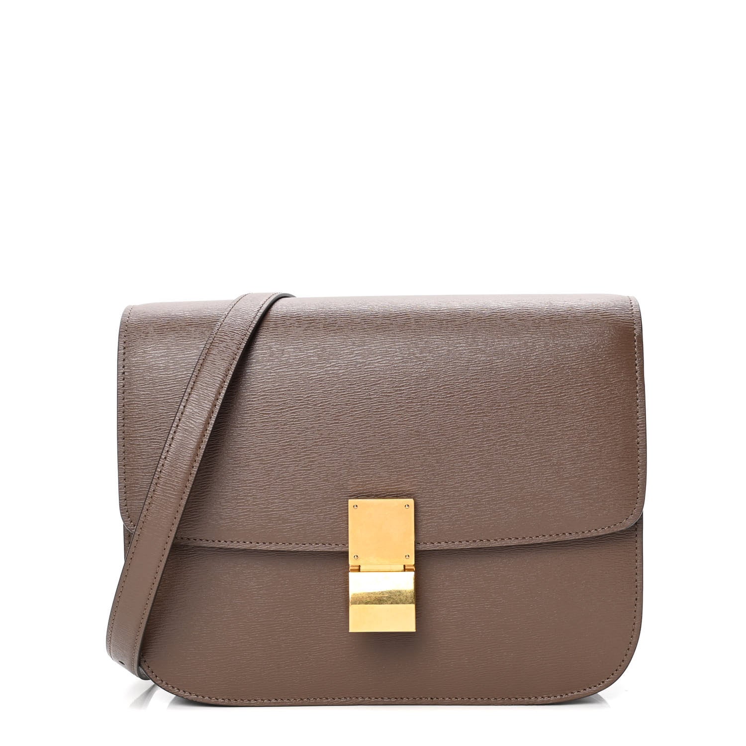 Celine Liege Calfskin Medium Classic Box Flap Bag Glazed Nut 1 of 5