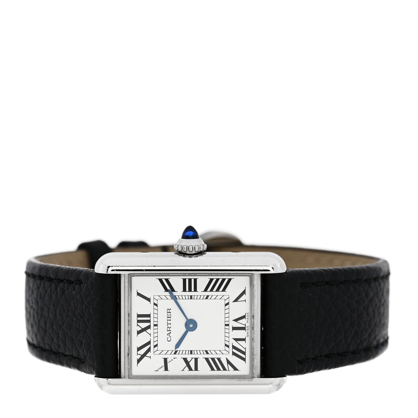 Stainless Steel Calfskin 22mm Must de Cartier Tank Quartz Watch