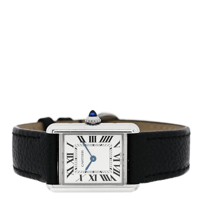 Cartier Stainless Steel Calfskin 22mm Must de Cartier Tank Quartz Watch 2 of 4