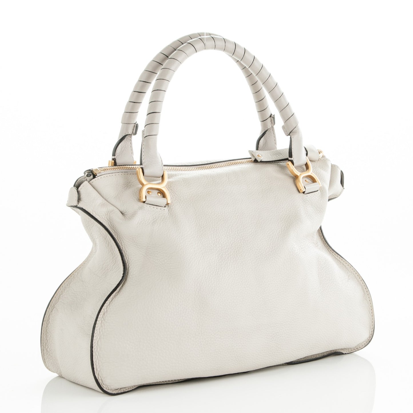 Calfskin Large Marcie Satchel Dove