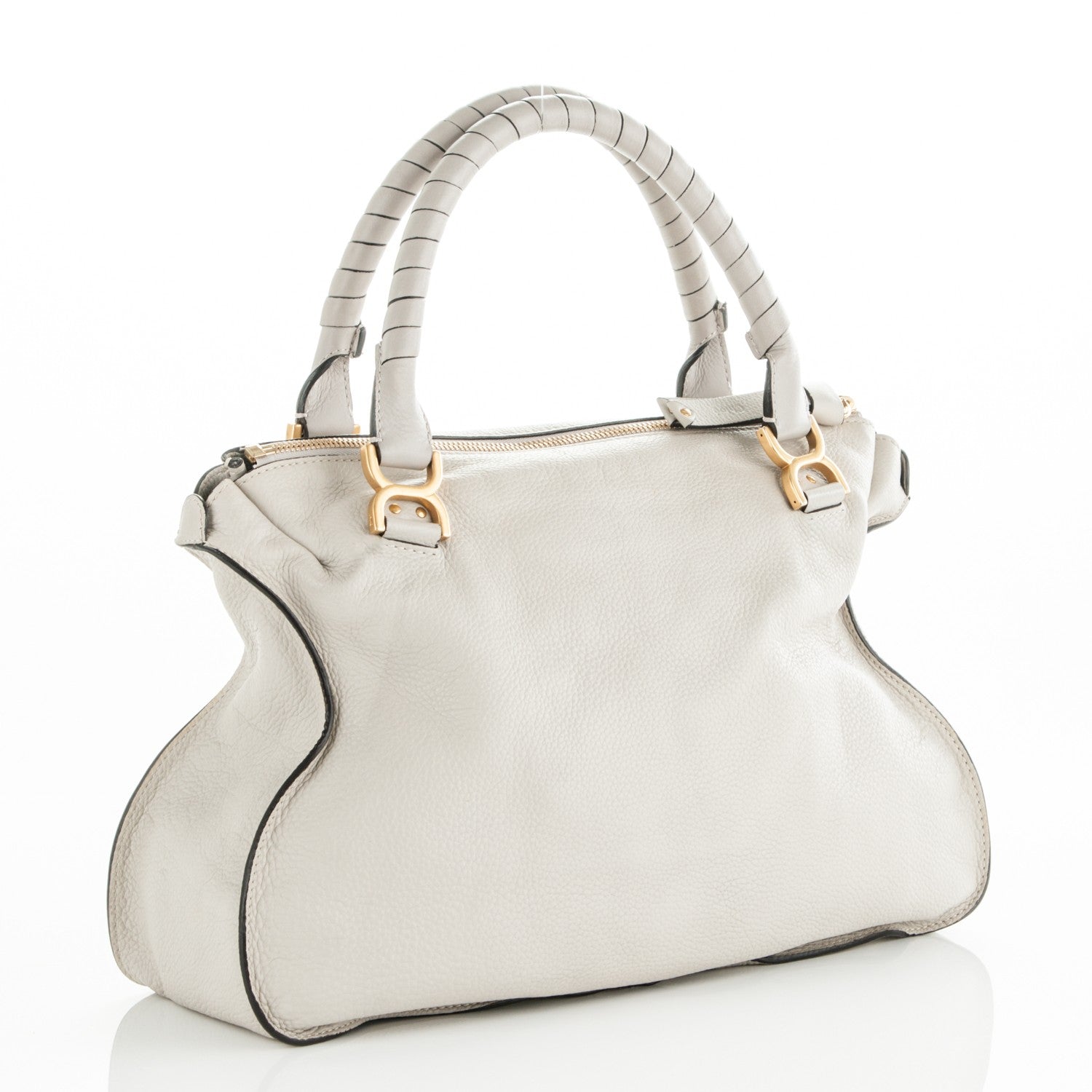 Chloe Calfskin Large Marcie Satchel Dove 3 of 8