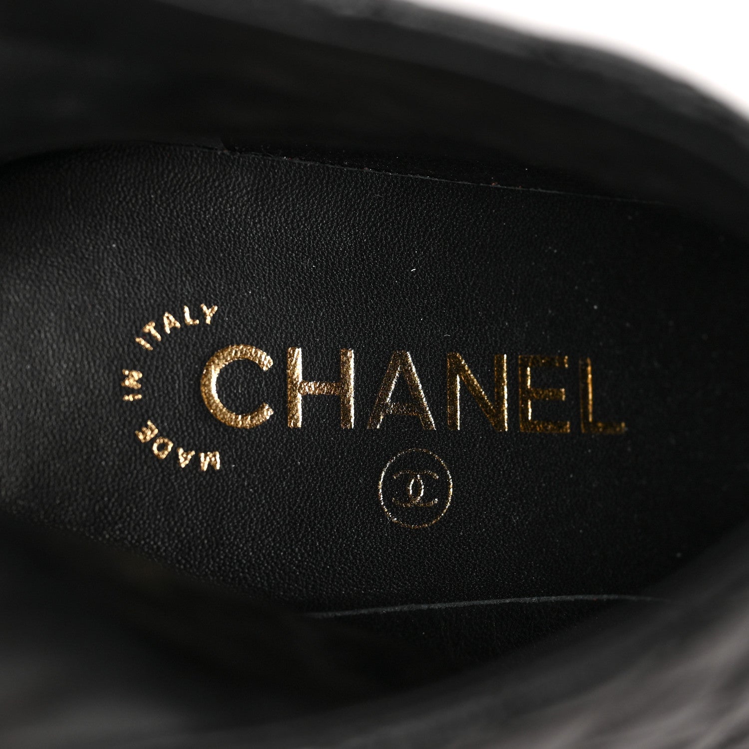 Chanel Lambskin Patent Quilted CC Cap Toe Booties 37 Black 8 of 8