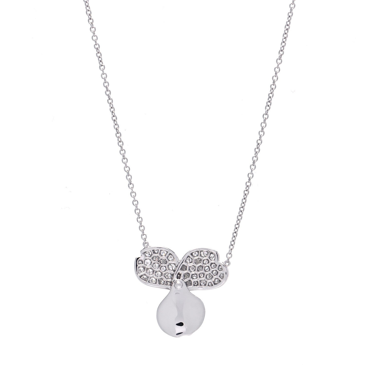 Tiffany Platinum Diamond Paper Flowers Pendant Necklace 3 of 6