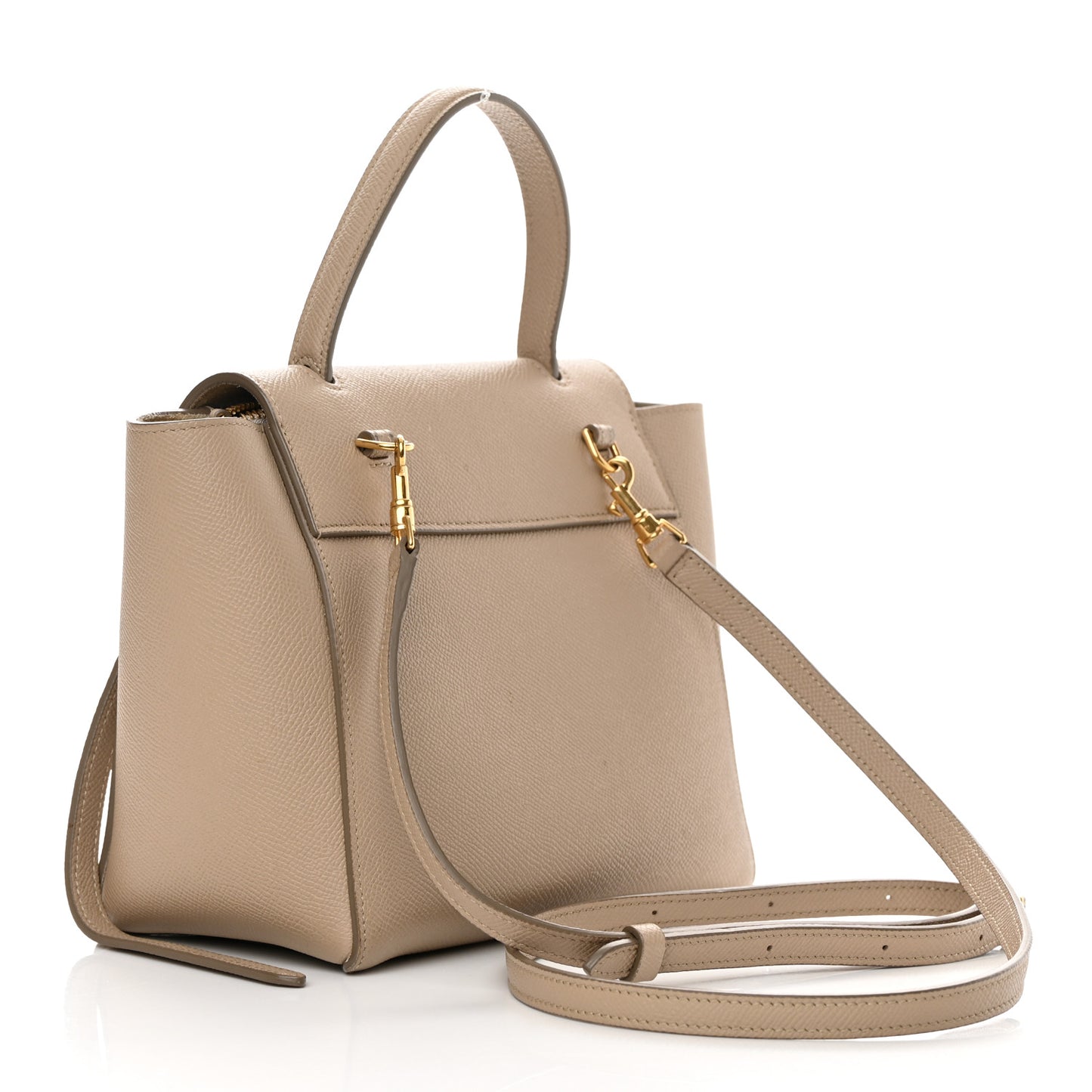 Grained Calfskin Nano Belt Bag Light Taupe
