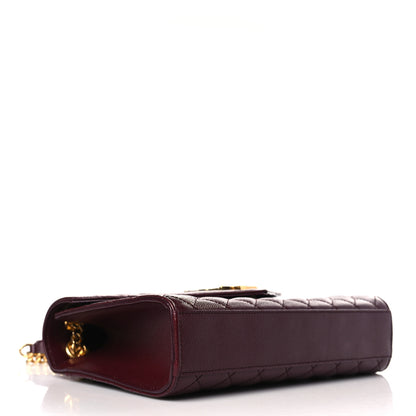 Saint Laurent Grain De Poudre Textured Mixed Matelasse Medium Triquilt Monogram Satchel Rouge Legion 5 of 11