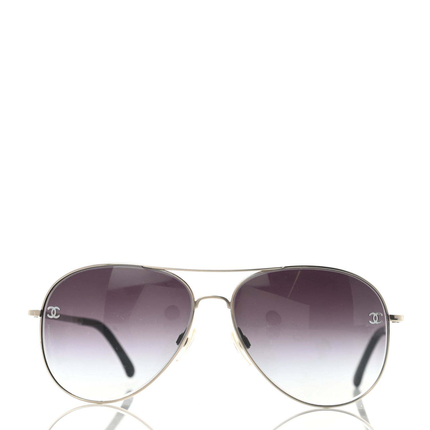 Chanel Metal Aviator CC Sunglasses 4189-T-Q Gold 2 of 6