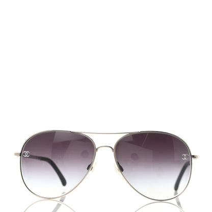 Chanel Metal Aviator CC Sunglasses 4189-T-Q Gold 2 of 6