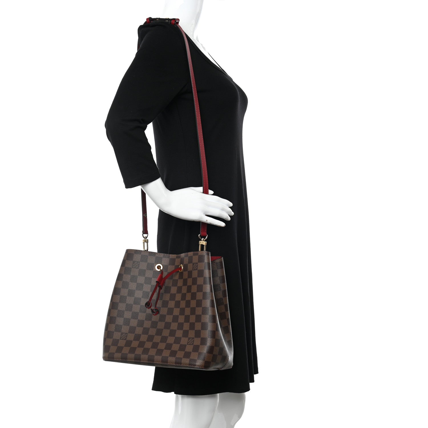 Louis Vuitton Damier Ebene Neonoe MM Cherry Berry 2 of 11