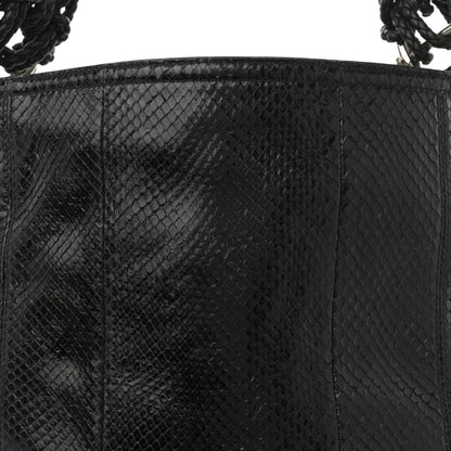 Gucci Snakeskin Large Techno Horsebit Hobo Black 8 of 11