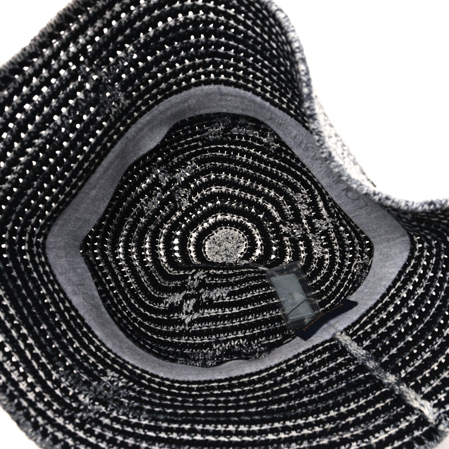Crochet Monogram LV Bucket Hat S Grey Multicolor