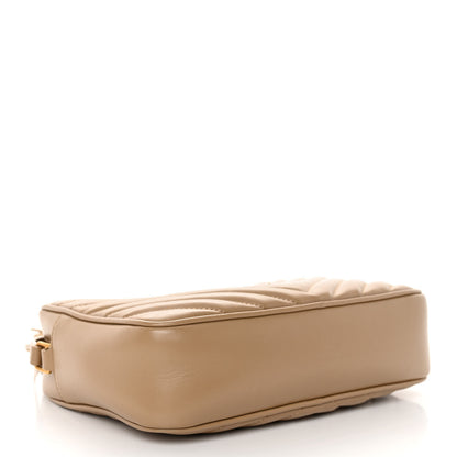 Saint Laurent Calfskin Matelasse Monogram Lou Camera Bag Dark Latte 4 of 12