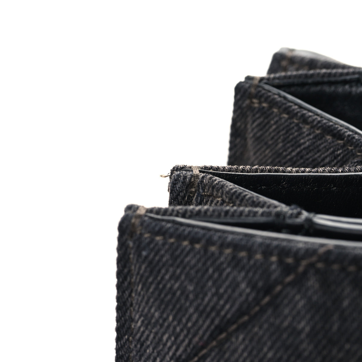 Balenciaga Washed Denim Quilted Medium Crush Chain Bag Black 11 of 11