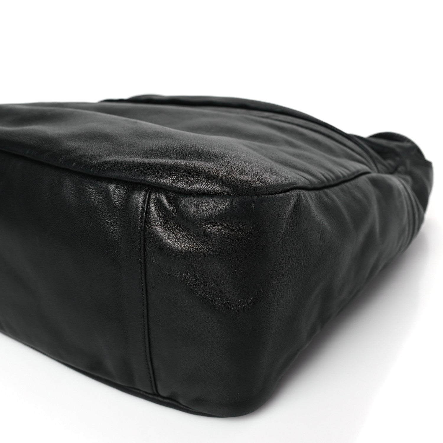 Chanel Lambskin Pleated CC Shoulder Bag Black 9 of 10