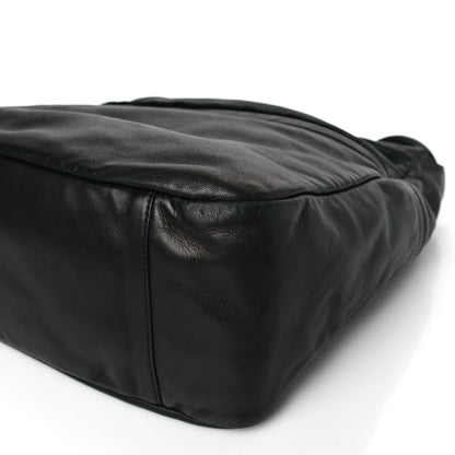 Chanel Lambskin Pleated CC Shoulder Bag Black 9 of 10