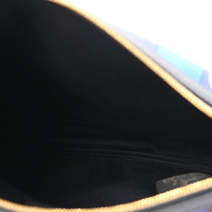 Hermes Silk Sursoie To Go Pouch  Bleu Zellige Ebene Caban 5 of 11