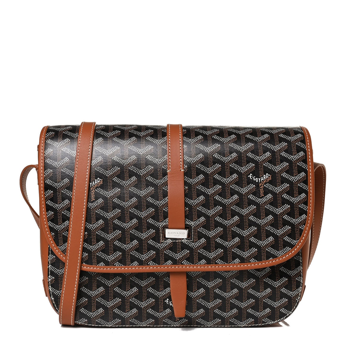 Goyardine Belvedere II MM Messenger Bag Black Gold