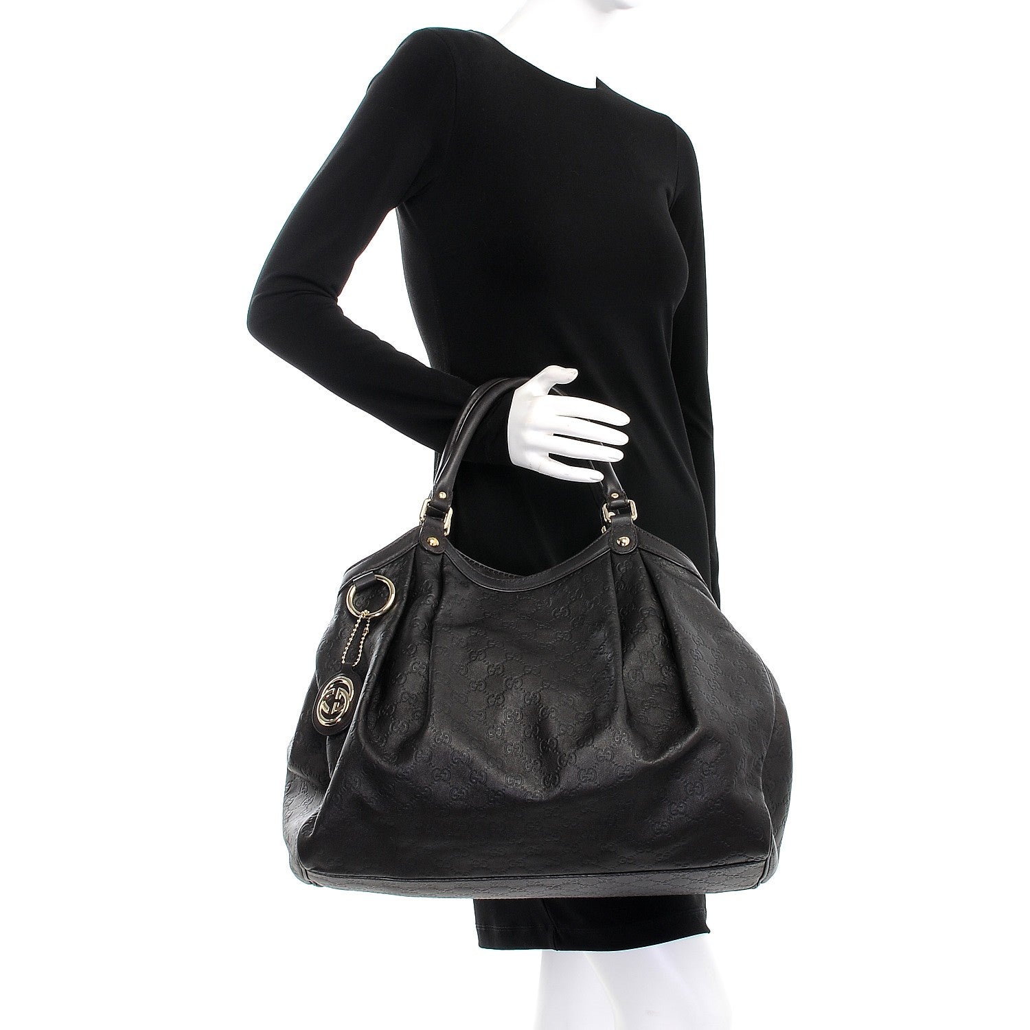 Gucci Guccissima Vitello Tender Large Sukey Tote Testa di Moro 2 of 7
