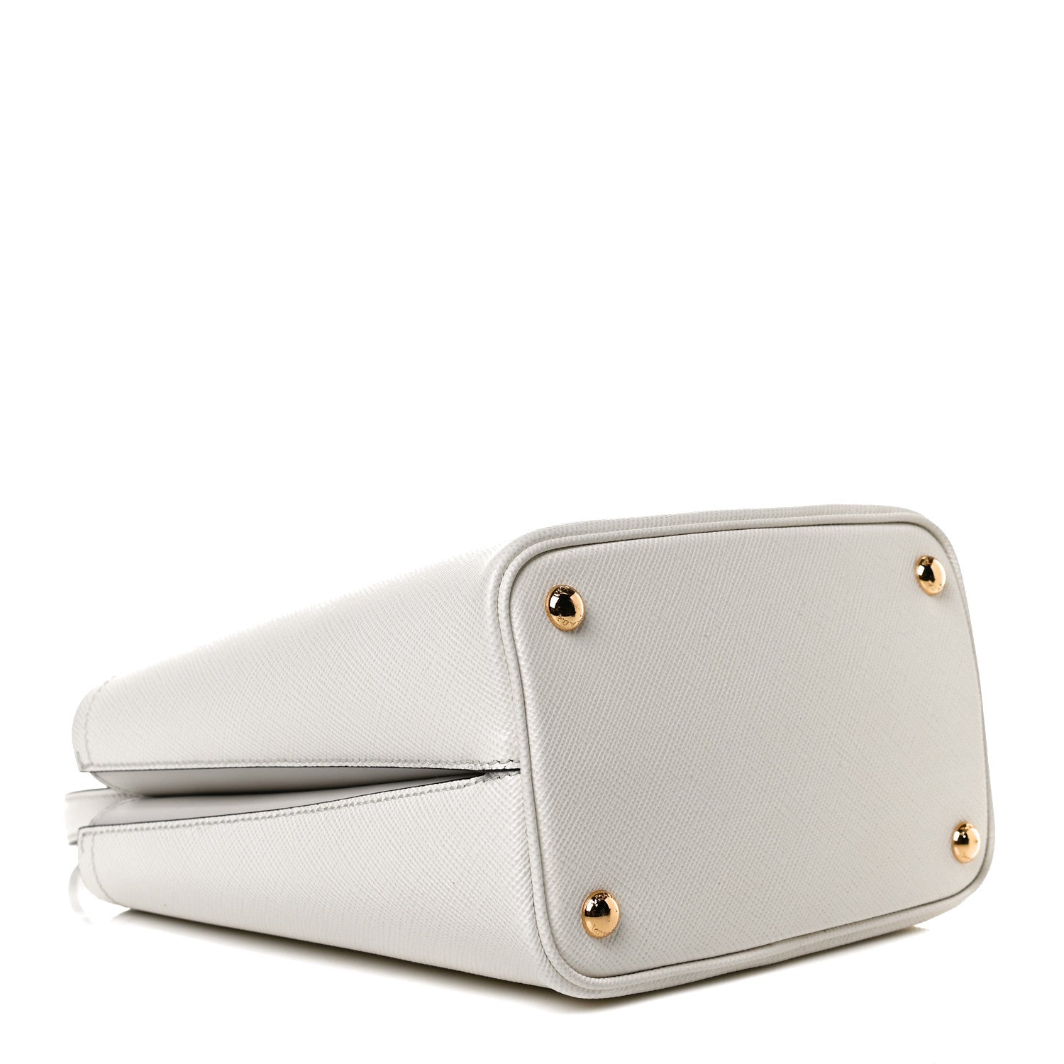 Prada Saffiano Cuir Medium Panier Bucket Bag Bianco Black 4 of 9