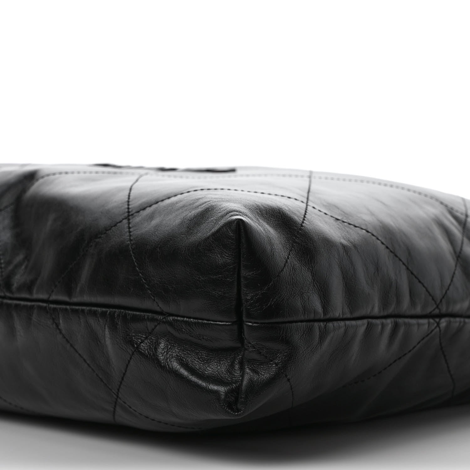 Chanel Shiny Calfskin Quilted Small Chanel 22 So Black 9 of 9