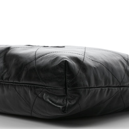 Chanel Shiny Calfskin Quilted Small Chanel 22 So Black 9 of 9