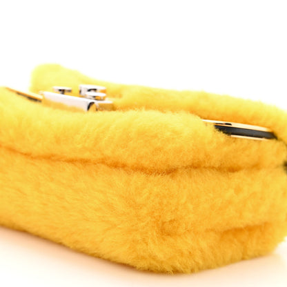 Fendi Shearling Glazed Fabric FF1974 Monster Eyes Small Bag Bug Chain Bag Narciso Tobacco Moro 10 of 10