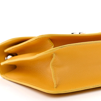 Chanel Caviar Quilted Small CC Box Top Flap Yellow 9 of 11