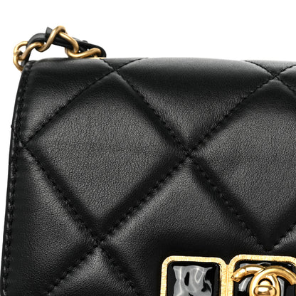 Chanel Calfskin Resin Quilted Mini Flap Black 20 of 20