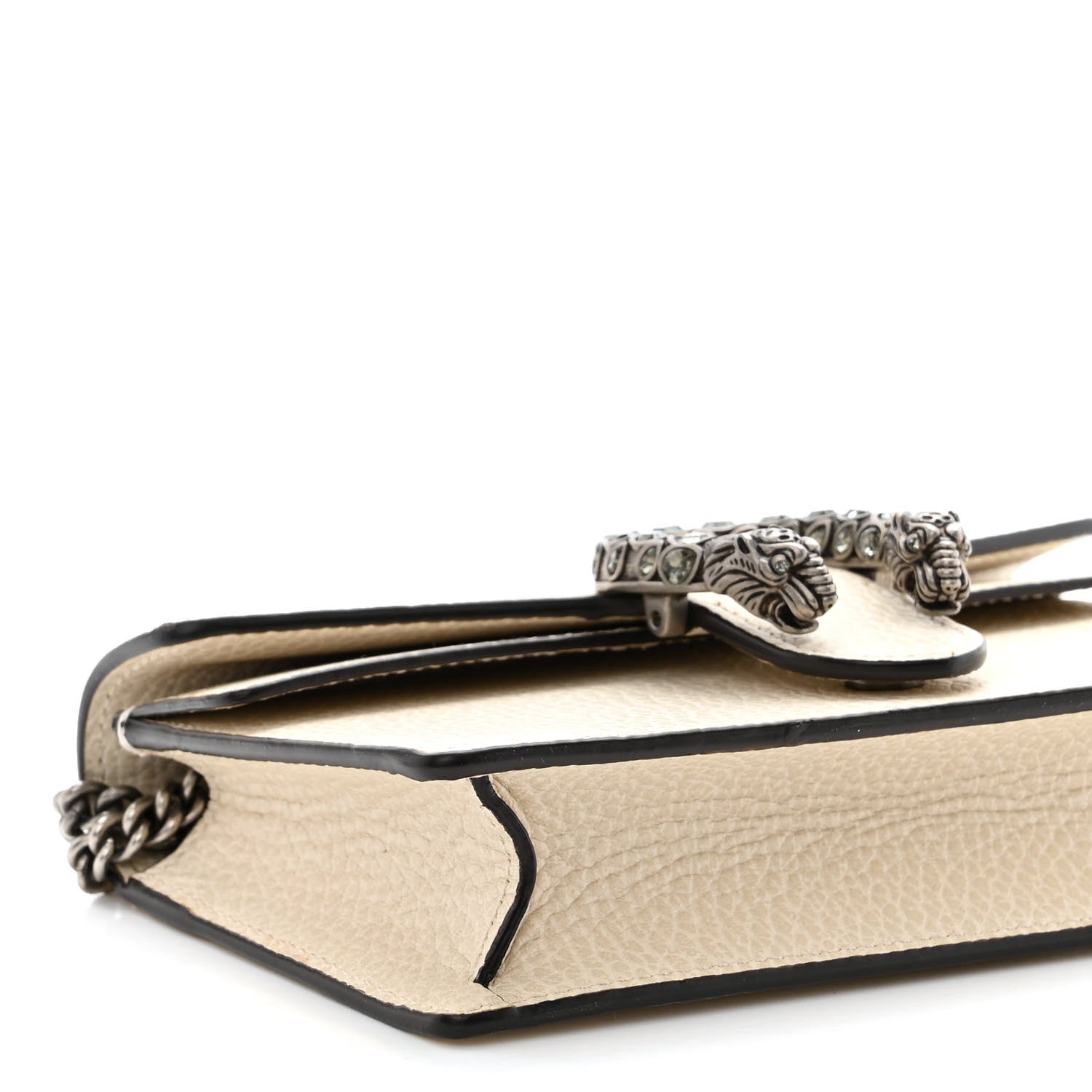 Gucci Dollar Calfskin Crystal Super Mini Dionysus Shoulder Bag Mystic White Black Diamond 8 of 10